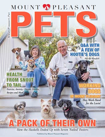 Mount Pleasant Pets 2019 magazine cover - dogs, cats, and pets in Charleston and Mount Pleasant