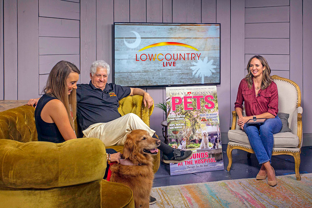 Grayson Schirmer Jones and furry friend talk pet insurance with Erin Kienzle.